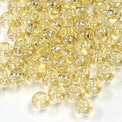 Preciosa Czech Glass Seed Bead - Round 06/0 HONEY LUSTER CRYSTAL 16020