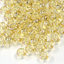 Preciosa Czech Glass Seed Bead - Round 06/0 HONEY LUSTER CRYSTAL 16020