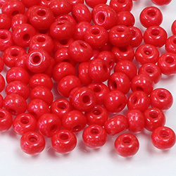 Preciosa Czech Glass Seed Bead - Round 06/0 Terra Intensive RED 16A98
