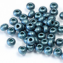 Preciosa Czech Glass Seed Bead - Round 06/0 TERRA COATED JET PEARL 28958