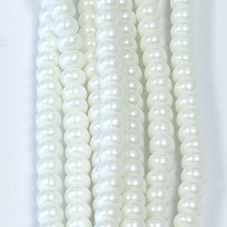 Preciosa Czech Glass Seed Bead - Round 10/0 TERRA COATED CREME PEARL 46381