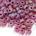 Preciosa Czech Glass Seed Bead - Round 06/0 MATTE GARNET AB 91120-M