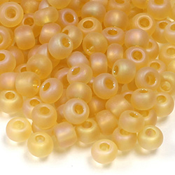 Preciosa Czech Glass Seed Bead - Round 06/0 MATTE LT TOPAZ AB 11050-M