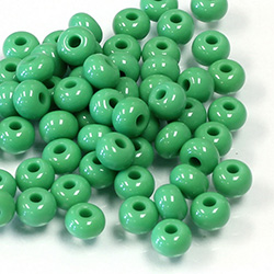 Preciosa Czech Glass Seed Bead - Round 06/0 GREEN OPAQUE 53210