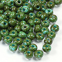 Preciosa Czech Glass Seed Bead - Round 06/0 TRAVERTINE TURQUOISE 69130