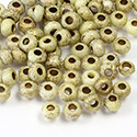 Preciosa Czech Glass Seed Bead - Round 06/0 ETCHED GOLD Z381B 
