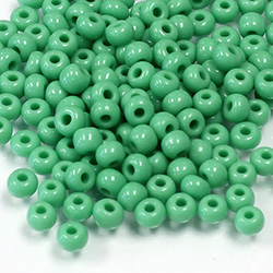 Preciosa Czech Glass Seed Bead - Round 08/0 GREEN OPAQUE 53210