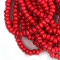 Preciosa Czech Glass Seed Bead - Round 08/0 Terra Intensive RED 16A98