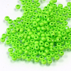 Preciosa Czech Glass Seed Bead - Round 10/0 Terra Intensive LIGHT GREEN 16A54


