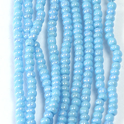 Preciosa Czech Glass Seed Bead - Round 11/0 LT BLUE TUQUOISE AB 64020