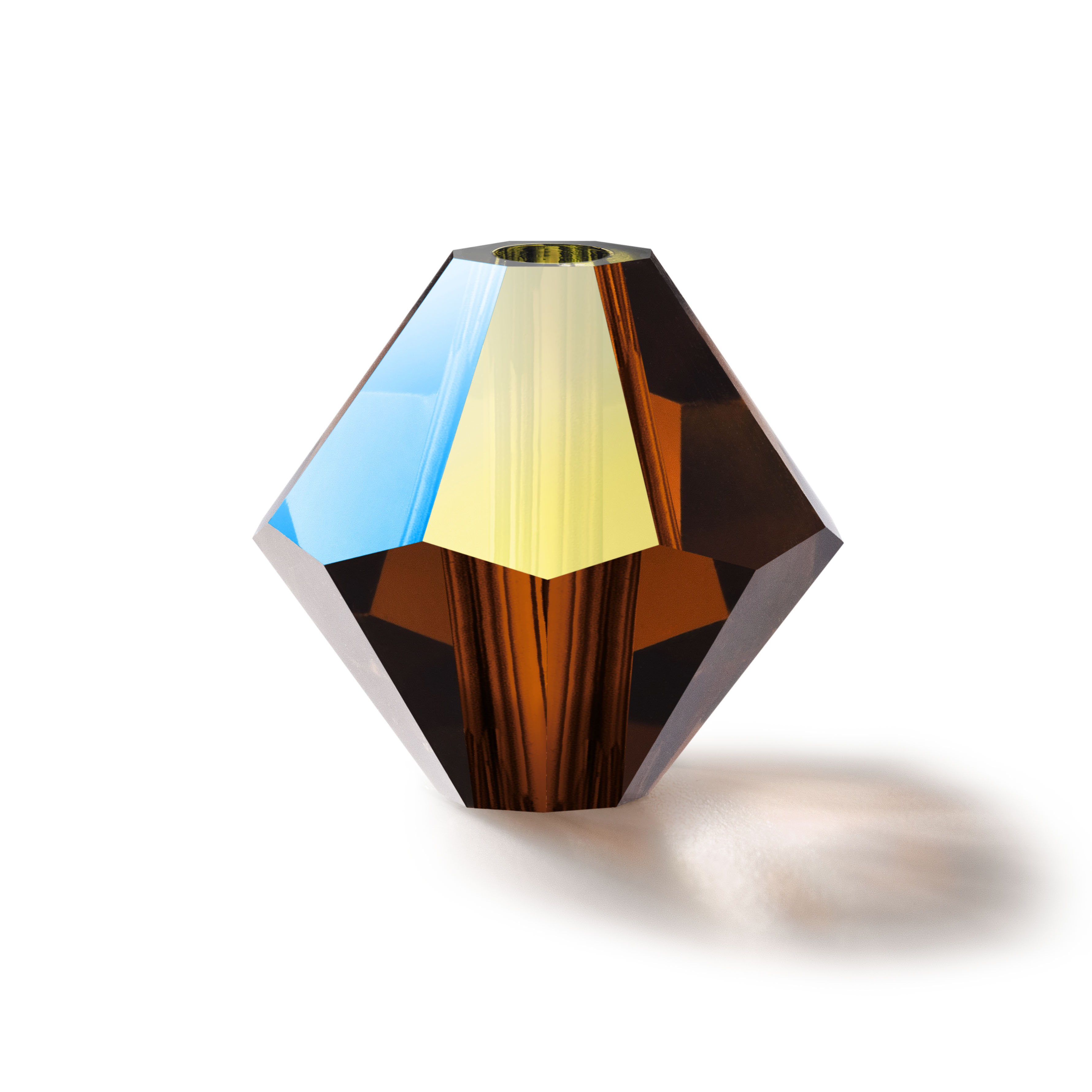 Preciosa Rondelle Bead Chocolate AB Color