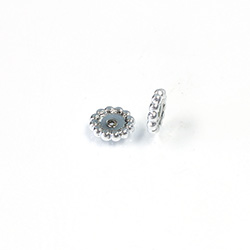 Metalized Plastic Bead - Beaded Rondelle Spacer 09.5MM SILVER