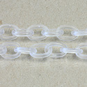 Plastic Chain Smooth Oval Link 18x13MM MATTED CRYSTAL