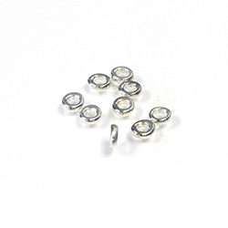 Metalized Plastic Bead - Smooth O Spacer 05MM SILVER