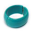 Acrylic Hinged Bangle - Round 32MM wide TURQUOISE