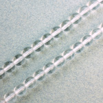 Czech Pressed Glass Bead - Smooth Round 06MM CRYSTAL