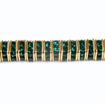 Czech Rhinestone Rondelle - Square 04.5MM EMERALD-GOLD