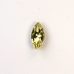 Glass Point Back Foiled Tin Table Cut (TTC) Stone - Navette 15x7MM JONQUIL
