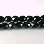 Czech Glass Fire Polish Bead - Round 08MM JET