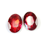 Cut Crystal Point Back Fancy Stone Foiled - Oval 18x13MM SIAM RUBY