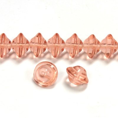 Czech Pressed Glass Bead - Saturn 08x10MM ROSALINE
