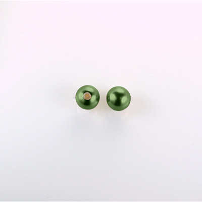 Czech Glass Pearl 1-Hole Ball - 04MM HUNTER GREEN 70958