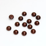 Glass Medium Dome Cabochon - Round 05MM Metallic Coated ANTIQUE COPPER