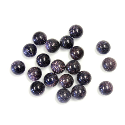 Man-made Cabochon - Round 05MM BLUE GOLDSTONE