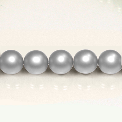 Czech Glass Pearl Bead - Round 03MM MATTE LT GREY 75483