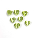 Fiber-Optic Cabochon - Heart 06MM CAT'S EYE OLIVE