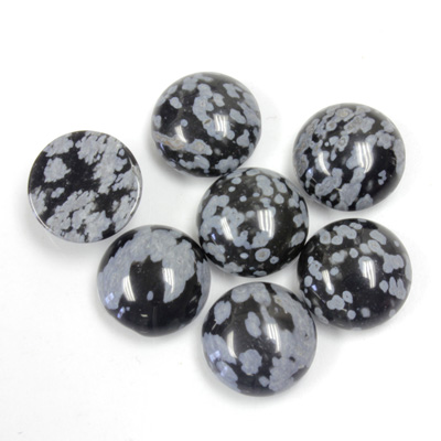 Gemstone Cabochon - Round 11MM SNOWFLAKE OBSIDIAN