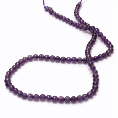 Gemstone Bead - Smooth Round 04MM AMETHYST