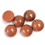 Man-made Cabochon - Round 12MM BROWN GOLDSTONE