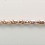 Czech Glass Pearl Bead - Baroque Oblong 13x7 LAVENDER 70427