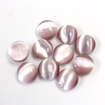 Fiber-Optic Cabochon - Round 08MM CAT'S EYE LT PURPLE