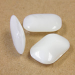 Glass Point Back Buff Top Stone Opaque Doublet - Cushion Octagon 18x13MM WHITE MOONSTONE