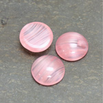 Glass Medium Dome Cabochon - Round 15MM ROSE QUARTZ