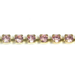 Preciosa Crystal Rhinestone Cup Chain - PP18 (SS8.5) LT ROSE-GOLD