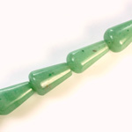 Gemstone Bead - Pear Smooth 18x11MM AVENTURINE-GREEN