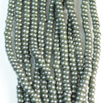 Preciosa Czech Glass Seed Bead - Round 08/0 TERRA COATED JET PEARL 28986