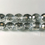 Czech Glass Fire Polish Bead - Round 10MM 1/2 Coated CRYSTAL/CAL