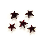 German Glass Flat Back Foiled Mirror - Star 6MM GARNET