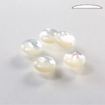 Shell Flat Back Cabochon - Round 08MM WHITE MOP