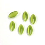 Fiber-Optic Cabochon - Navette 10x5MM CAT'S EYE OLIVE