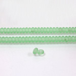 Czech Pressed Glass Bead - Smooth Rondelle 4MM MATTE PERIDOT