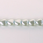 Czech Glass Pearl Bead - Heart 08x8MM LT BLUE 70462