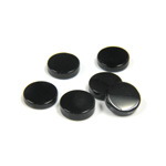 Gemstone Flat Back Flat Top Straight Side Stone - Round 08MM BLACK ONYX