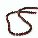 Gemstone Bead - Smooth Round 06MM TIGEREYE RED