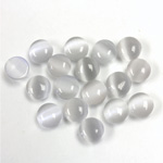 Fiber-Optic Cabochon - Round 06.5MM CAT'S EYE LT GREY