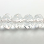 Chinese Cut Crystal Bead - Rondelle 09x12MM CRYSTAL